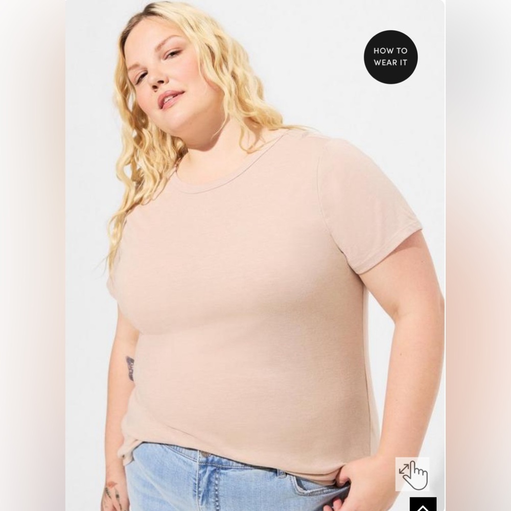 Everyday Signature Jersey Crew Neck Tee - Mushroom